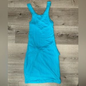 Sleeveless Blue Bodycon Mini Dress